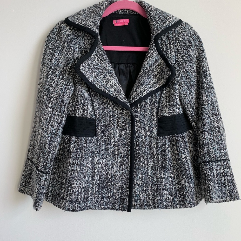 BCBG Tweed Button Front Jacket - Picture 2 of 8